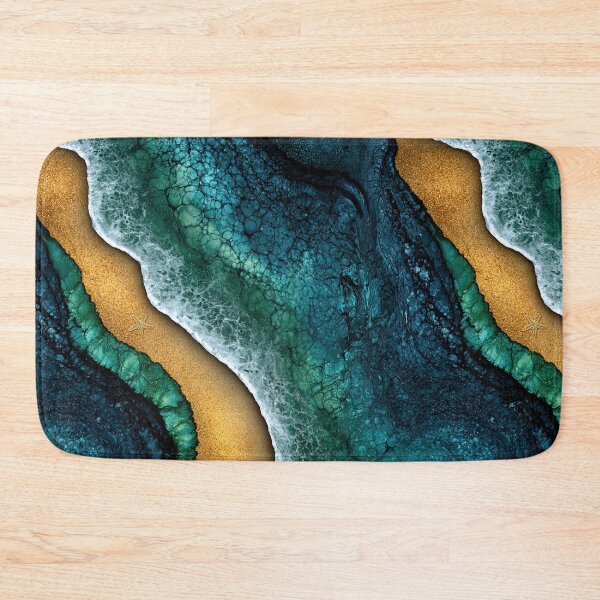 Item preview, Azure Gold Coastal Drift Art designed and sold by Piotrek0001.