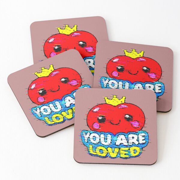 Item preview, You Are Loved | Kawaii Heart with Crown Positive Sticker designed and sold by AstronautMerch.