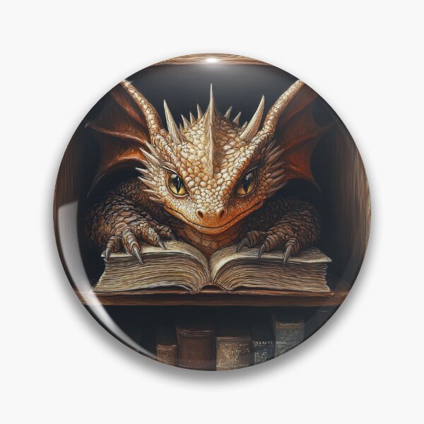 Item preview, Bookshelf Dragon Reading Book designed and sold by Art-Max.