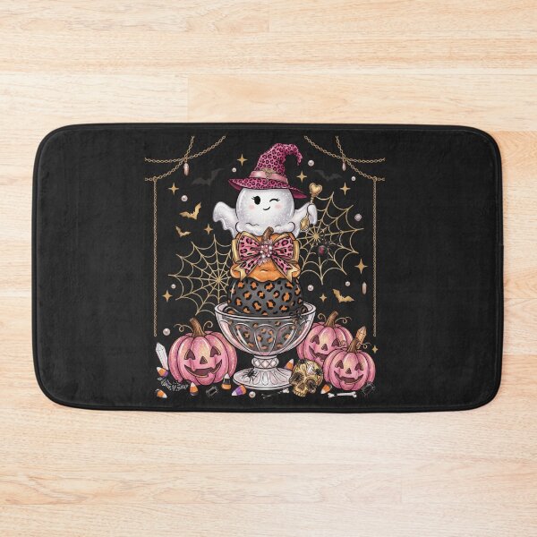 Item preview, Spooky Halloween Ice Cream Sundae Pink Leopard Ghost designed and sold by BreezifyDesignStudio.