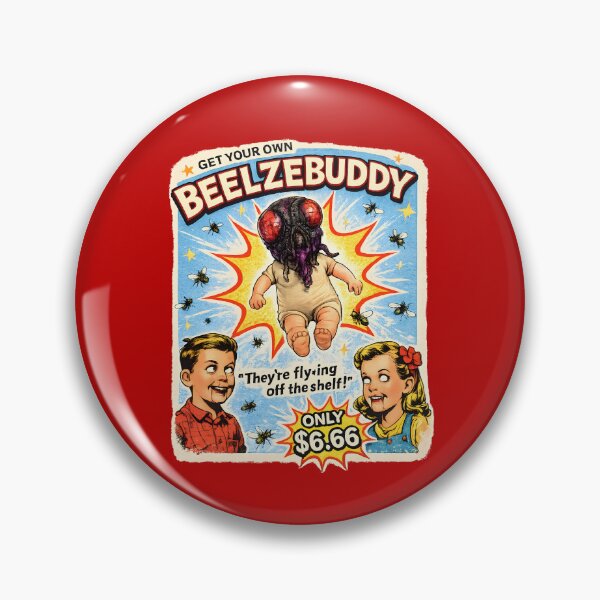 Item preview, Beelzebuddy Toy Ad Parody Tee designed and sold by DredMuunStudios.