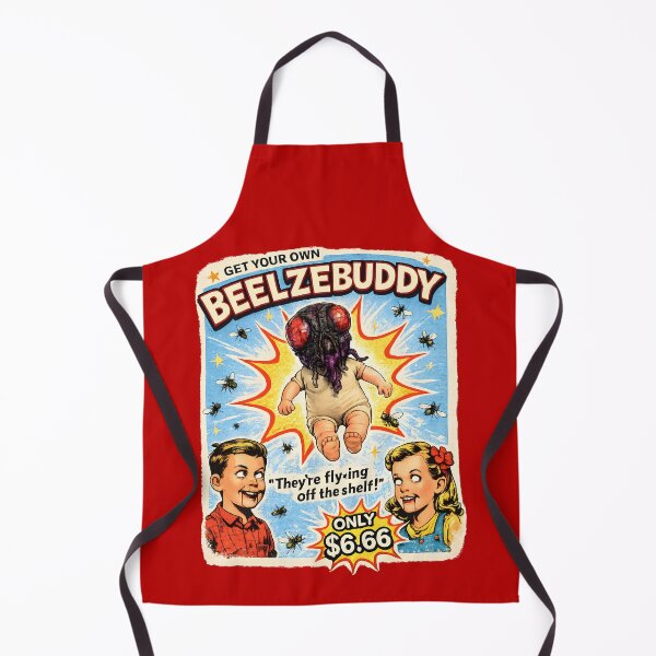 Item preview, Beelzebuddy Toy Ad Parody Tee designed and sold by DredMuunStudios.