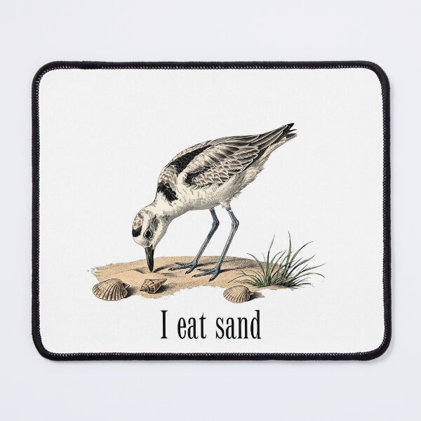 Item preview, I Eat Sand - Funny Crab Plover Bird Vintage Meme Birdwatching designed and sold by Neurospicy Trolls.