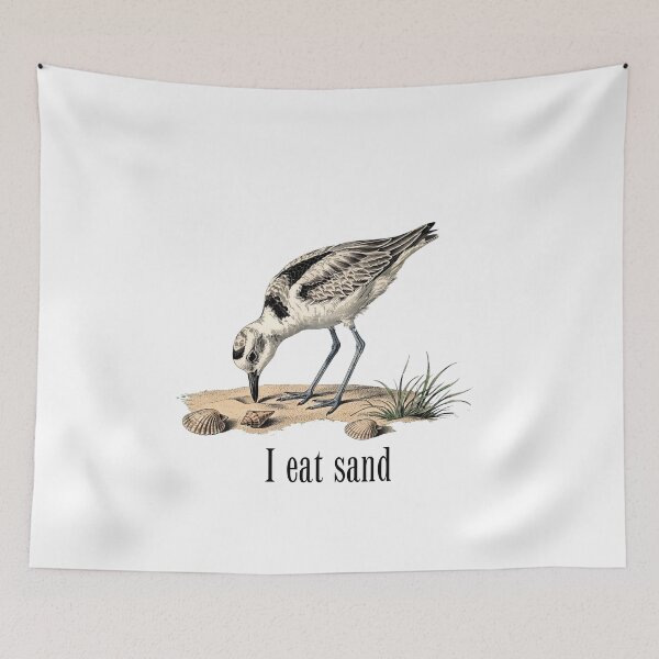 Item preview, I Eat Sand - Funny Crab Plover Bird Vintage Meme Birdwatching  designed and sold by Neurospicy Trolls.