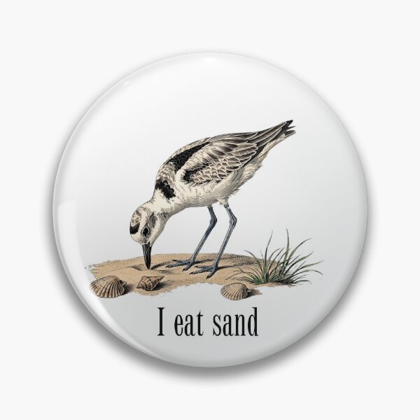 Item preview, I Eat Sand - Funny Crab Plover Bird Vintage Meme Birdwatching  designed and sold by Neurospicy Trolls.