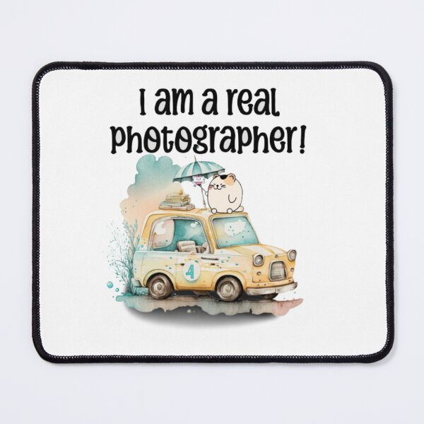 Item preview, Chubby Cat Traveling Photographer Watercolor Illustration designed and sold by PrintforDesign.
