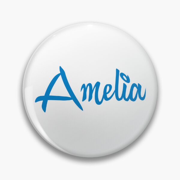Item preview, Amelia Name Blue Minimalist Cursive Typography designed and sold by EchoPrint Co..