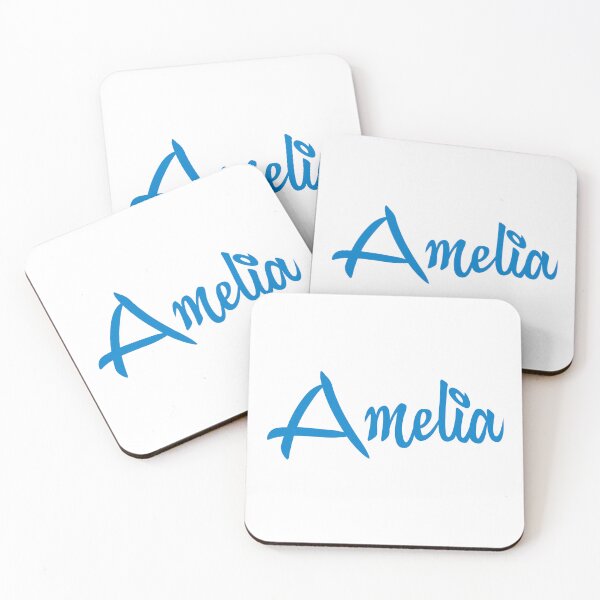 Item preview, Amelia Name Blue Minimalist Cursive Typography designed and sold by EchoPrint Co..