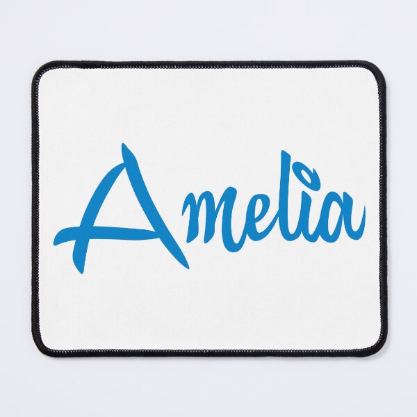 Item preview, Amelia Name Blue Minimalist Cursive Typography designed and sold by EchoPrint Co..
