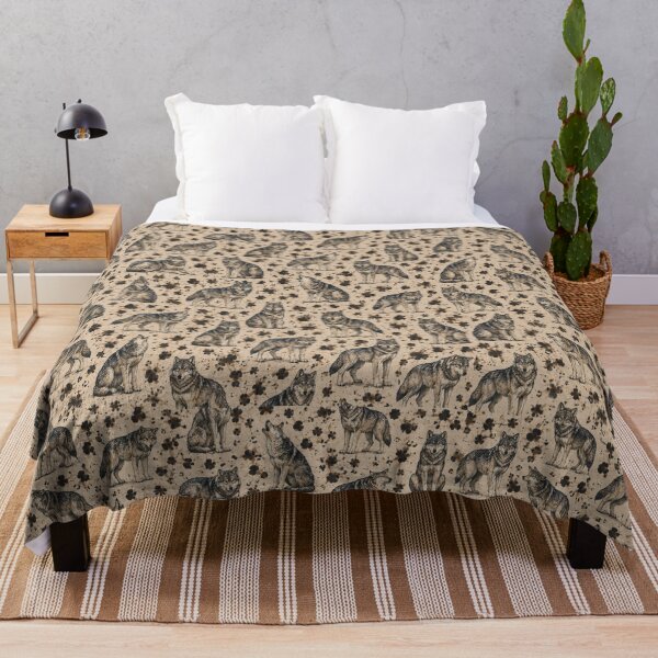 Item preview, Seamless Wolf and Leopard Print Pattern - V1 designed and sold by Side Quest Co..
