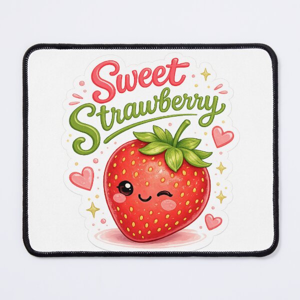 Item preview, Sweet Strawberry – Cute Kawaii Strawberry designed and sold by Sasas Design.