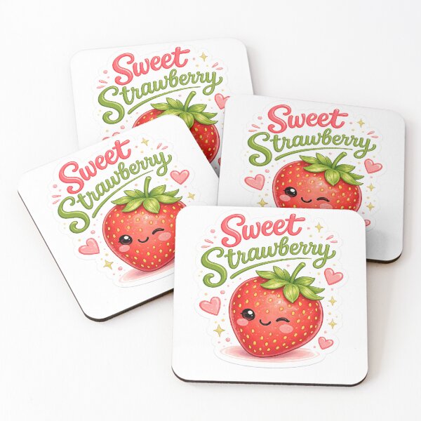 Item preview, Sweet Strawberry – Cute Kawaii Strawberry designed and sold by Sasas Design.