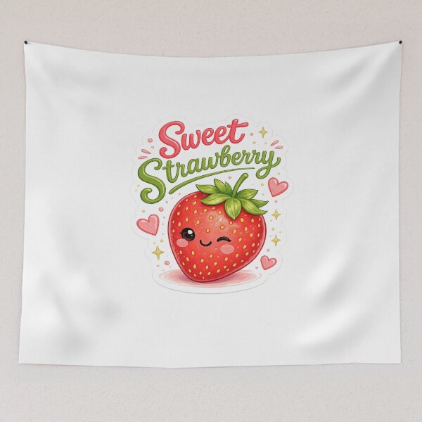 Item preview, Sweet Strawberry – Cute Kawaii Strawberry designed and sold by Sasas Design.