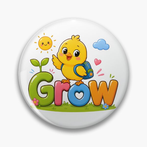 Item preview, Grow – Cute Baby Chick Back to School Cartoon Design designed and sold by HoMya.