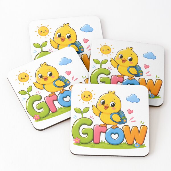 Item preview, Grow – Cute Baby Chick Back to School Cartoon Design designed and sold by HoMya.