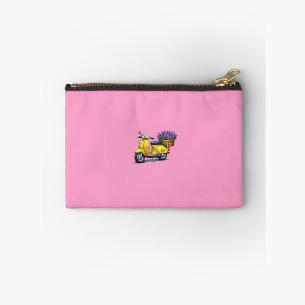Item preview, A Yellow vintage vespa scooter with a basket of lavender flowers  designed and sold by lafataviola.