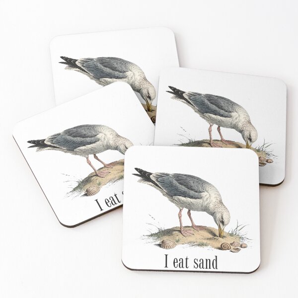 Item preview, I Eat Sand - Funny Seagull Vintage Bird Meme Birdwatching designed and sold by Neurospicy Trolls.