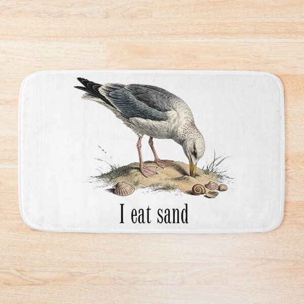 Item preview, I Eat Sand - Funny Seagull Vintage Bird Meme Birdwatching designed and sold by Neurospicy Trolls.