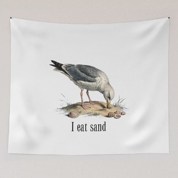 Item preview, I Eat Sand - Funny Seagull Vintage Bird Meme Birdwatching designed and sold by Neurospicy Trolls.