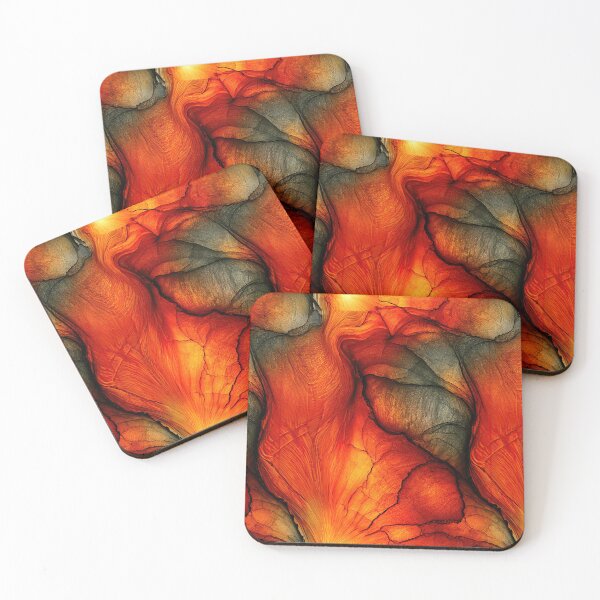 Item preview, Scarlet Haze Fluid Abstract Art designed and sold by Piotrek0001.