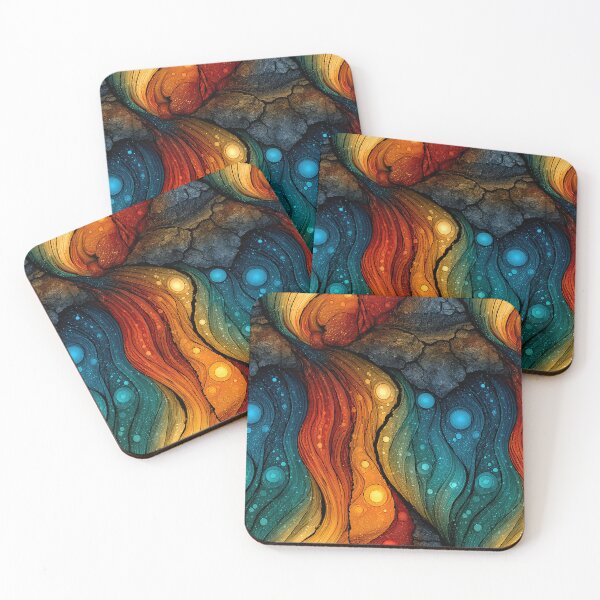 Item preview, Celestial Ink Droplets Abstract designed and sold by Piotrek0001.