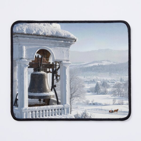 Item preview, Snow-covered Church Bell in a Mountain Valley designed and sold by Maria Dryfhout.