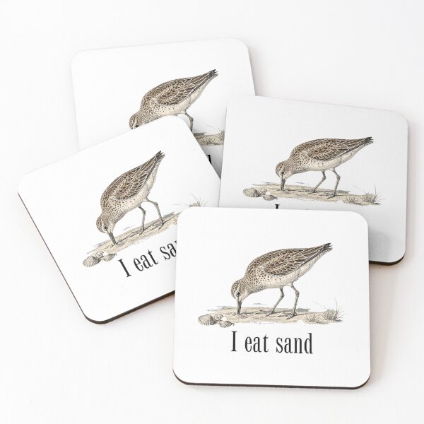 Item preview,  I Eat Sand Funny Sandpiper Bird Vintage Meme Birdwatching  designed and sold by Neurospicy Trolls.