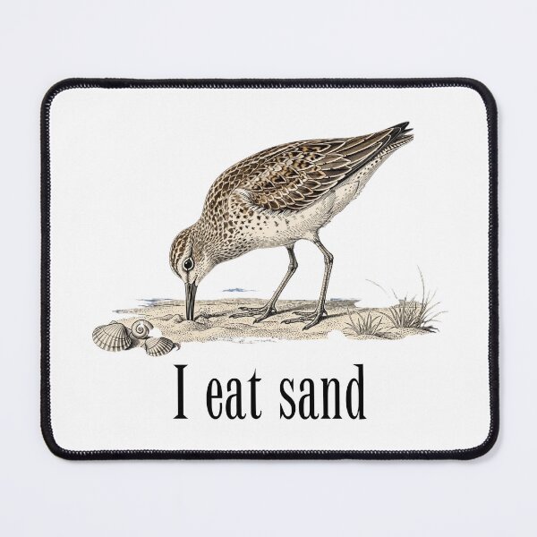 Item preview, I Eat Sand Funny Sandpiper Bird Vintage Meme Birdwatching designed and sold by Neurospicy Trolls.