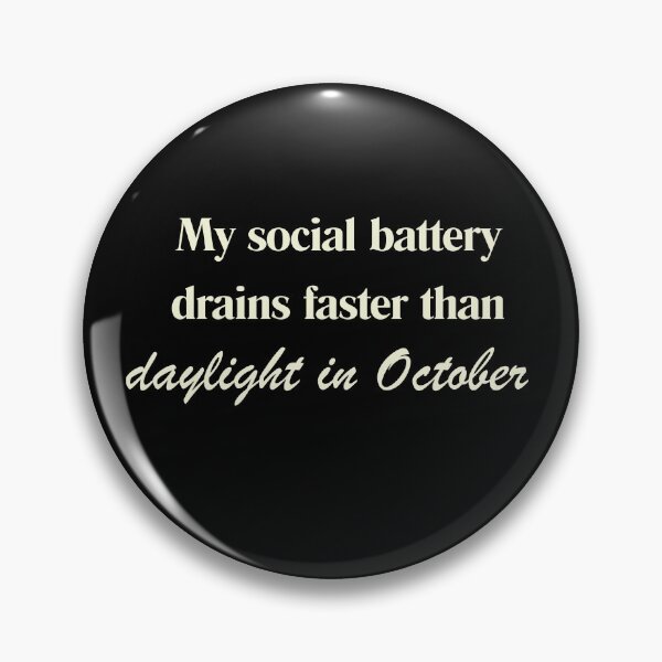 Item preview, Sarcastic Fall Introvert Social Battery designed and sold by WordsplusFabric.