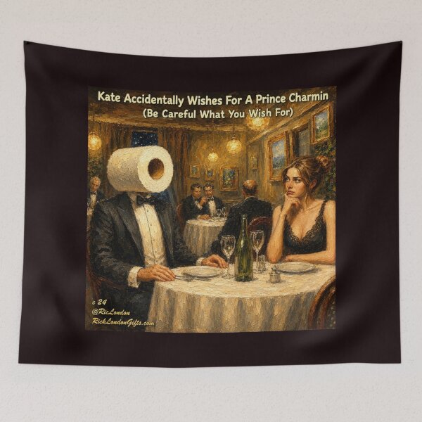Item preview, Prince Charmin – Punny Restaurant Cartoon by Rick London designed and sold by Rick London Gifts.