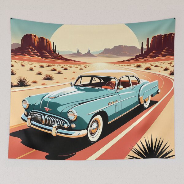 Item preview, Vintage car in desert designed and sold by tarkone.