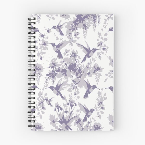 Item preview, Purple Hummingbird Silhouette Toile Pattern designed and sold by FawnFeatherCo.