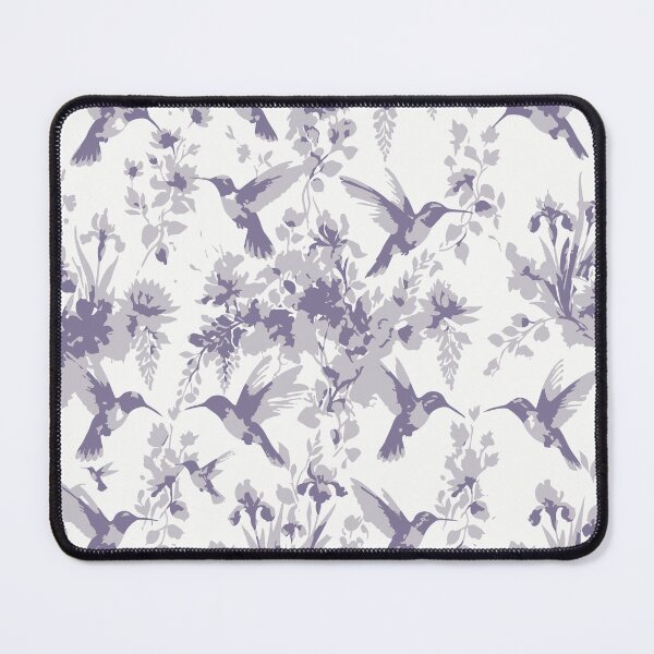 Item preview, Purple Hummingbird Silhouette Toile Pattern designed and sold by FawnFeatherCo.