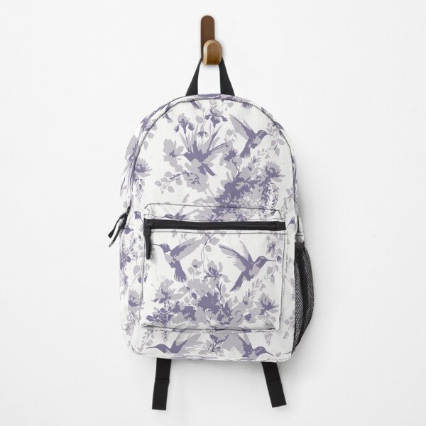 Item preview, Purple Hummingbird Silhouette Toile Pattern designed and sold by FawnFeatherCo.