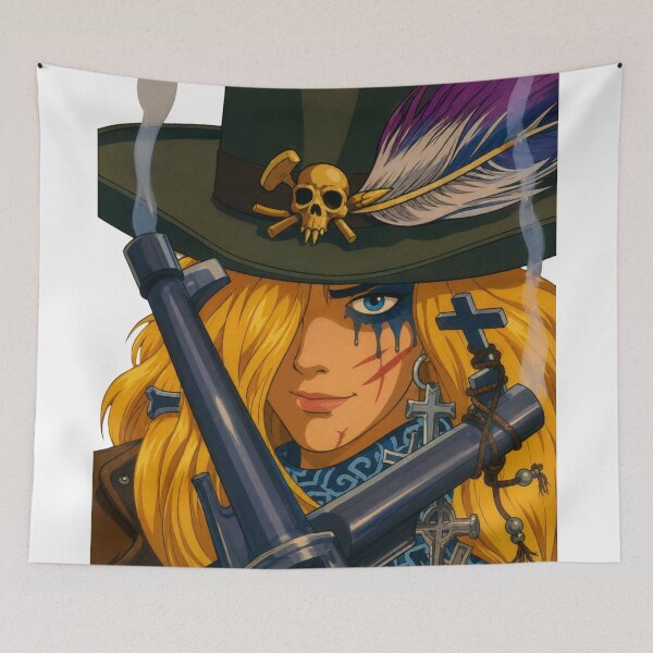 Item preview, Gothic Gunslinger Fan Art | Dark Western Cowgirl Portrait | Classic Western Animation Style designed and sold by  Hollow Moon Studios..
