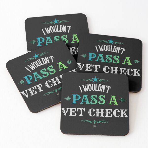 Item preview, I Wouldn't Pass a Vet Check Funny Horse Shirt | White Typography Version designed and sold by 3Hoofprints.