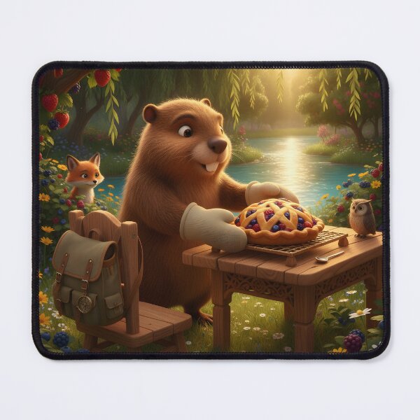 Item preview, Happy Beaver Adventures – Baking the Woodland Berry Pie designed and sold by Clothes With Smiling Animals Walt Gral.