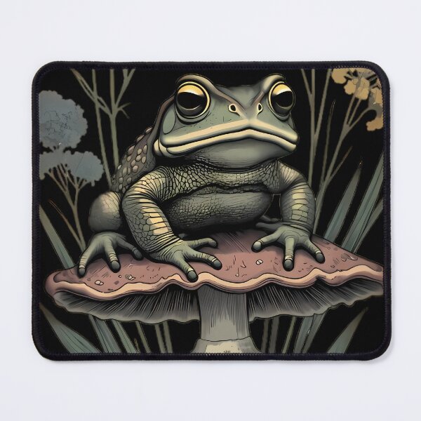 Item preview, Toad Sitting On Mushroom With Flowers designed and sold by Linework Studio.