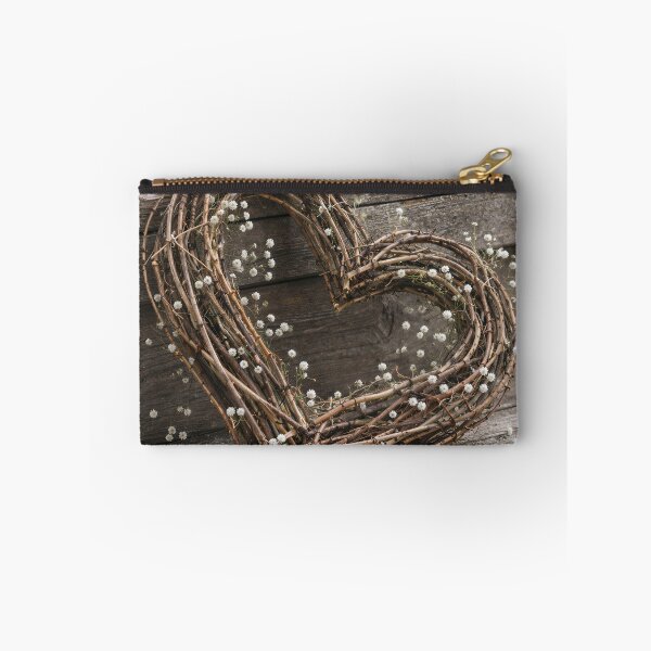 Item preview, Grapevine Heart Wreath on Wooden Steps designed and sold by Maria Dryfhout.