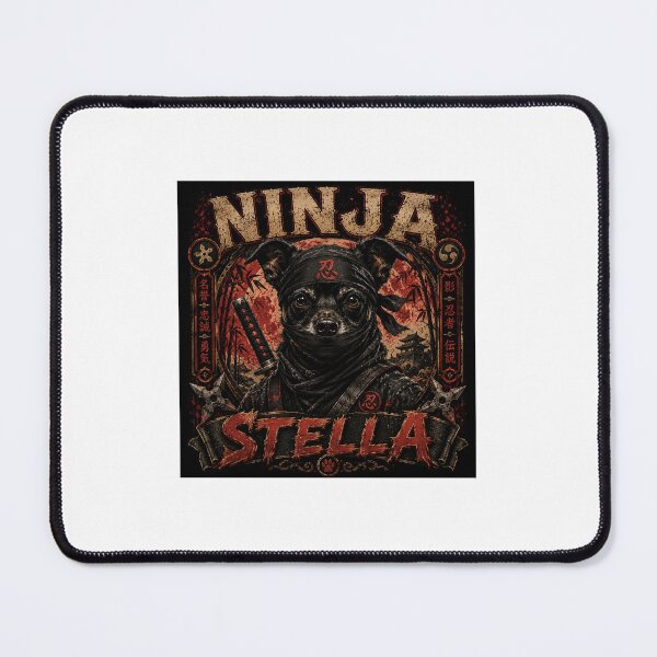 Item preview, Ninja Stella – Stealth Ninja Dog | Vintage Shinobi T-Shirt designed and sold by Maggie1475.