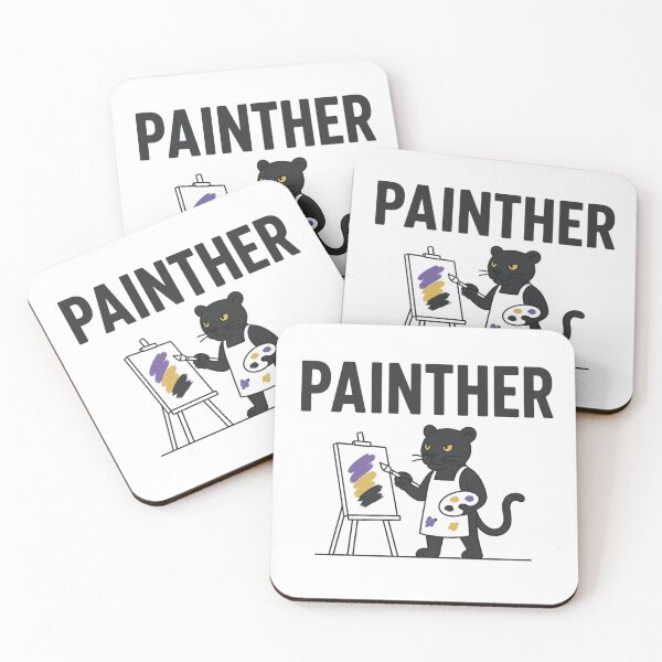 Item preview, Funny Panther Painter Pun designed and sold by NicramR.