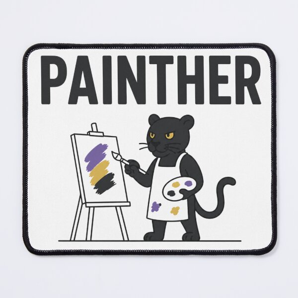 Item preview, Funny Panther Painter Pun designed and sold by NicramR.