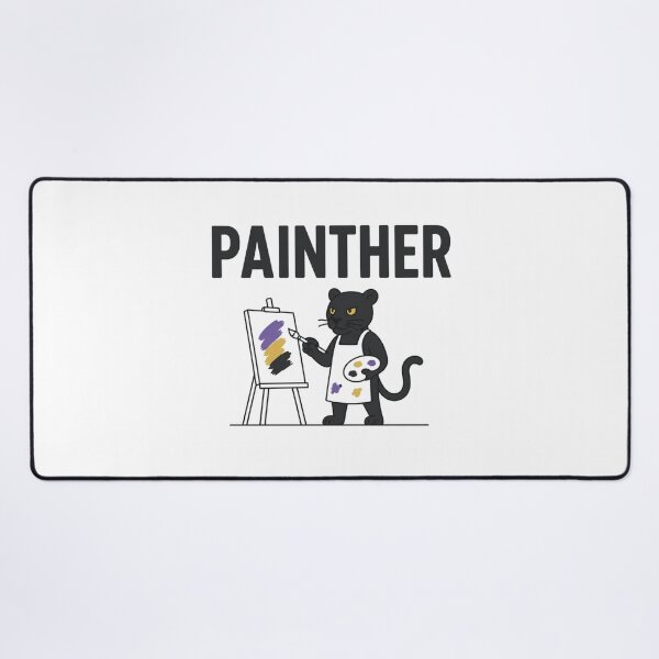 Item preview, Funny Panther Painter Pun designed and sold by NicramR.