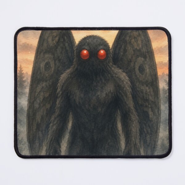 Item preview, Mothman Portrait in a Misty Sunset Forest designed and sold by darametzgerart.