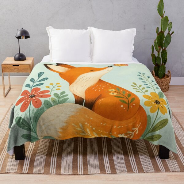 Item preview, Whimsical Fox & Butterfly | Cute Woodland Animal Illustration designed and sold by Orivane Shop.