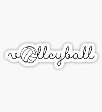 cute volleyball cursive with ball Sticker