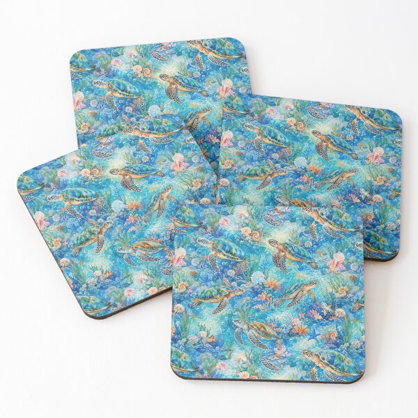 Item preview, Sea turtles pattern designed and sold by Side Quest Co..