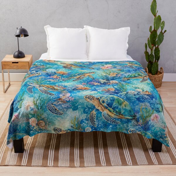 Item preview, Sea turtles pattern designed and sold by Side Quest Co..