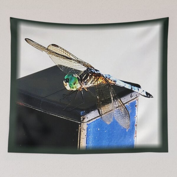 Item preview, Dragonfly on Rusty Railing designed and sold by HauntedOpera.
