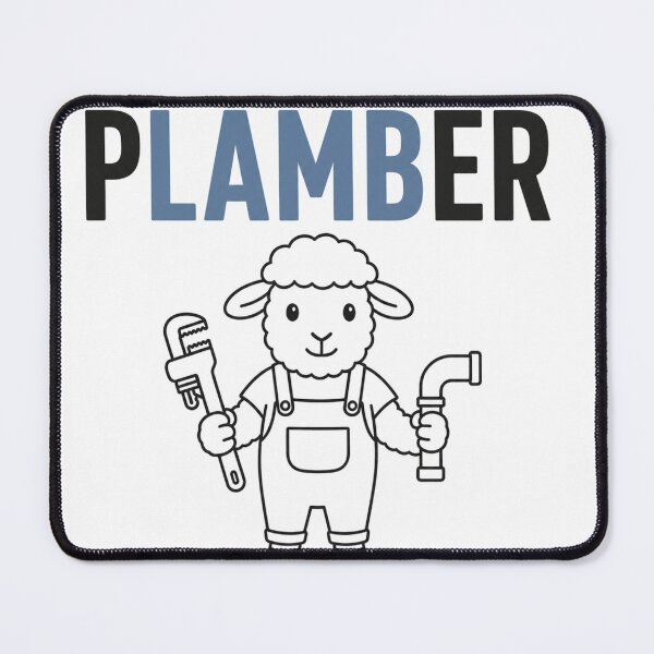 Item preview, Funny Lamb Plumber Pun designed and sold by NicramR.